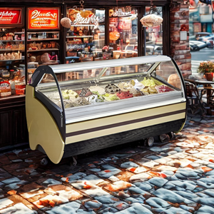 2 Cestas De Vidrio De Una Sola Temperatura Puerta Abierta <span class=keywords><strong>Arcon</strong></span> <span class=keywords><strong>Congelador</strong></span> Vitrina De Helados Refrigerador - Product Image 1