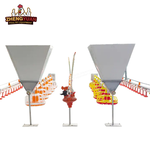 Tự động gà hệ thống cho ăn tự động feeders cho gia cầm Gà Thịt thức ăn Pan gia cầm trang trại thép Phễu - Product Image 1
