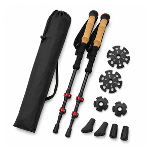 Nuevas Bastones de Senderismo de Aluminio 7075 con Mango de Corcho EVA para Montañismo, Trekking y Caminatas Nórdicas - Product Image 1