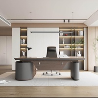 Livraison gratuite entrepôt aux États-Unis en stock Table de direction en forme de L gestionnaire de bureau Table de bureau exécutive Table de bureau avec Table d'appoint