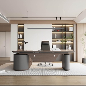 Miễn phí vận chuyển chúng tôi kho trong kho L hình dạng giám đốc bảng Quản Lý Văn phòng điều hành văn phòng bàn văn phòng bảng với bảng phụ - Product Image 3