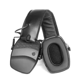 Protetor de orelha eletrônico, cancelamento de ruído, caça, proteção auricular com som ativo, tático, esportivo