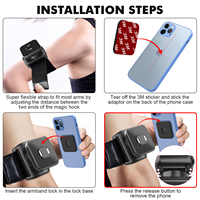 Nouveauté Accessoires de vélo Divertissement sportif Gym Sports Running Bracelet Détachable Rotation Support de téléphone Flexible