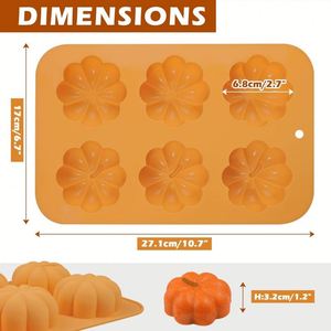 Moules à gâteau en forme <span class=keywords><strong>de</strong></span> citrouille en silicone, 100g, sans BPA, qualité alimentaire, pour <span class=keywords><strong>chocolat</strong></span>, bombes <span class=keywords><strong>au</strong></span> <span class=keywords><strong>chocolat</strong></span> chaud, muffins, fabrication <span class=keywords><strong>de</strong></span> savon - Product Image 3