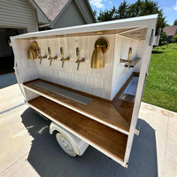 Retro Electric Tricycle Food Truck, Mobile Bar, Mini Beer Truck, Ice Cream Truck, Coffee Truck Candy Truck for Wedding Parties