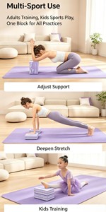 Bloques de Yoga y Ladrillos de Espuma EVA Antideslizantes Ecológicos de Alta Densidad, Accesorios de Fitness para Pilates, Entrenamiento de Danza para Niños - Product Image 3
