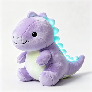 Peluche de dinosaure lumineuse sans piles, vente en gros OEM personnalisée, jouet doux pour enfant, compagnon de sommeil nocturne - Product Image 2