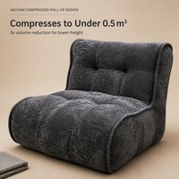 Chaise longue ergonomique en forme de S, pliable, compressée sous vide, pour yoga, méditation, salon