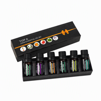 Coffret Cadeau d'Huiles Essentielles de Massage et de Soins Corporels Marque Privée, Pures Orange Douce, Eucalyptus, Menthe Poivrée, Lavande, Citronnelle et Arbre à Thé
