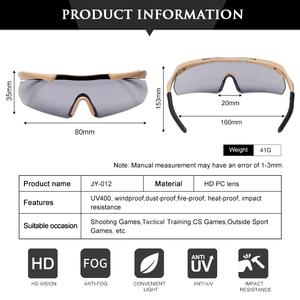 نظارات تكتيكية للحماية من الأشعة فوق البنفسجية UV400، نظارات شمسية للرماية، نظارات للقتال والصيد، عدسات مستقطبة مضادة للضباب، نظارات أمان للصيد - Product Image 3