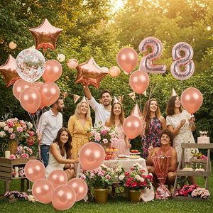 New Arrival 16/32/40 Inch Thick Helium Retro Number Aluminum Foil Balloon Eco-Friendly Customized Color Day - Product Image 5