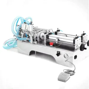 100-1000ML Double Head Horizontal Pouch Beverage Oil Filling Machine Semi Auto Filling Machine Liquid