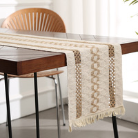 Nappe carrée en lin tissé bicolore à pompons, style simple, rayée, durable, écologique, anti-poussière, personnalisable, taille au choix