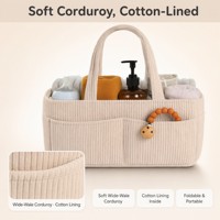 Sac à langer en velours côtelé personnalisé avec logo OEM ODM, pliable, sac de rangement pour maman avec doublure en coton, 6 couleurs pour bébé, vente en gros