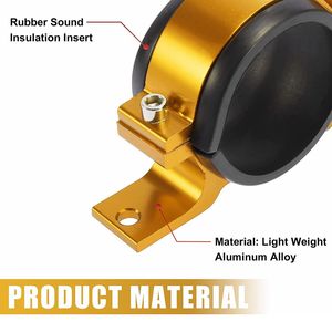 Universal Aluminum Alloy Fuel Pump Clamp Double Hole <b>Bracket</b> 60mm For Retrofit Upgrade Blue - Product Image 4
