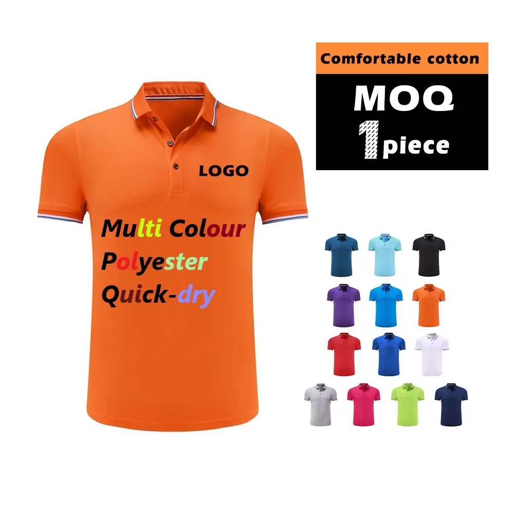 Werbung T-Shirt Sommer Polo-Shirts individuelles Revers-T-Shirt Stickstoff Arbeitskleidung Seide Baumwolle Kurzarm mit Sticklogo