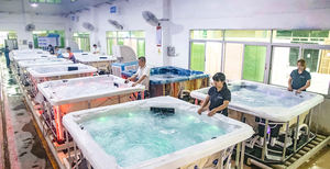 กังหันพลังงานสูงว่ายน้ำสระว่ายน้ำสปาในไฟเบอร์กลาสอะคริลิค - Product Image 4