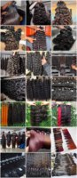 Lots de Cheveux Bouclés Birmans Bruts, Cheveux Humains Vierges Vietnamiens Bruts, Cheveux Alignés Cuticule, Vente en Gros de Cheveux Bouclés Indiens Bruts