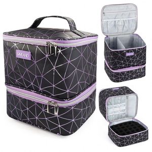 Free Sample Double Layer <b>Nail</b> <b>Polish</b> Organizer Holds Double Layer <b>Nail</b> <b>Polish</b> <b>Storage</b> Travel Bag with Handle - Product Image 1