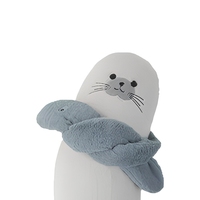 Oreiller long de soutien pour le sommeil en coton PP, avec vibration apaisante et compresse chaude, peluche scellée pour filles, pour dormir sur le côté, confort réconfortant