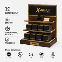 Étui de présentation de parfum en bois avec logo personnalisé pour l'aménagement de magasin avec support de conception de présentation gratuit