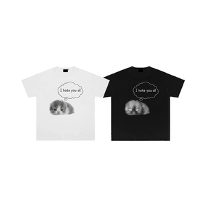 T-shirt Unisex Vintage in Puro Cotone con Stampa 'I Hate Your Original' Divertente e Carina, Maniche Corte, Vestibilità Ampia, Resistente allo Sbiadimento - Product Image 4