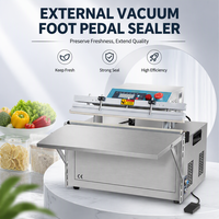 Machine d'emballage sous vide électrique automatique externe XC-500 en acier inoxydable de qualité alimentaire pour grands sacs, viande et fruits de mer