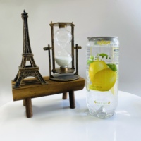 Boisson gazeuse au citron en canette PET 350 ml, faible teneur en sucre, certifiée Halal, fraîcheur estivale, vente en gros directe usine