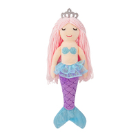 Poupée en peluche Princesse Sirène, cheveux en laine douce, jouet en peluche Sirène pour enfants, cadeau