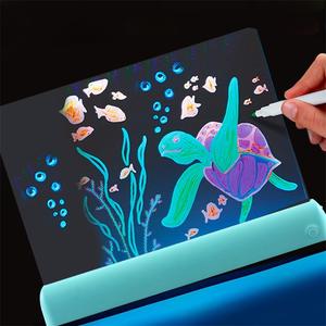 Magic Luminous Graffiti Lighting RGB Zeichenbrett Kinder Zeichenbrett 3D fluor zieren des Zeichenbrett - Product Image 1
