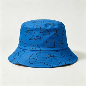 Unisex Bucket Hat <b>Abstract</b> Geometric Graffiti Silk Screen <b>Print</b> Fisherman Cap Custom Outdoor Hat Vietnam Factory Wholesale - Product Image 5