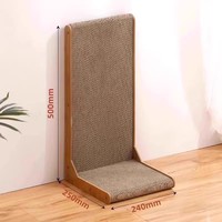 Grattoir vertical en forme de L pour chat avec lit intégré, grande taille, en carton ondulé, résistant à l'usure, sans débris, jouet pour chat