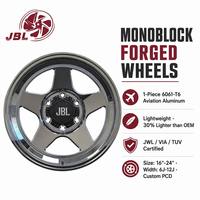 Nouvelles jantes monobloc JBL 16-24 pouces en alliage d'aluminium forgé, finition bronze brossé, lèvre polie, cinq branches, concave profond, 6x139.7, garantie 5 ans