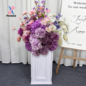 Dreamy Gradient Lavender Purple Blush Pink <b>Artificial</b> Table Centerpiece Floral Arrangement for Wedding Reception - Product Image 1