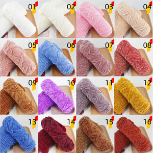 Charmkey meilleur prix en gros 100% polyester fantaisie tricot velours chenille fil <span class=keywords><strong>pour</strong></span> <span class=keywords><strong>crochet</strong></span> à la main - Product Image 5
