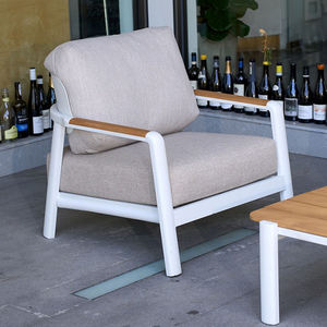 Mili Hiện Đại Ngoài Trời Chất Lượng Cao Tếch Sofa Đơn Mây Gỗ Vải Cho Sân Vườn Patio Giải Trí - Product Image 5