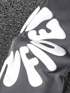 <span class=keywords><strong>Pantalon</strong></span> décontracté unisexe à taille élastique 2026 Hip Hop Rock Streetwear avec imprimé lettres en relief, coupe ample et rembourré, collection Printemps - Product Image 4