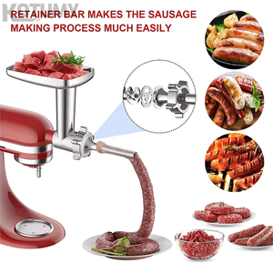 KitchenAid vleesmolen accessoire, metalen gehaktmolen voor alle KitchenAid staande mixers en keukenmachines - Product Image 4