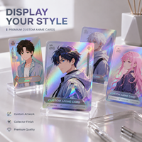 Cartes photo épaissies personnalisées, cartes postales de dessins animés DIY, cartes laser, marchandises de soutien pour célébrités d'anime, personnalisables en Chine