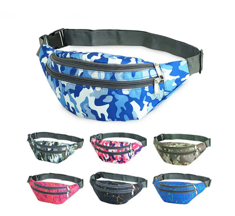 Wholesale Waist Bag Customize Logo Men Fanny Pack Fashion Waist Bag Colorful Travel Bum Belt Bag Phone Zipper Pouch Packs