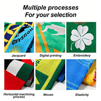 Écharpes personnalisées en polyester imprimées en gros, écharpes promotionnelles, écharpes tricotées sur mesure, écharpes de supporter de football pour événements
