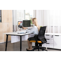 Support d'écran d'ordinateur portable réglable de 32 pouces, inclinable à 90 degrés, en alliage d'aluminium, compatible VESA, double support LCD - En stock