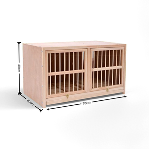 Casetta per Piccioni Classica Grande in Legno Massello Ecologica da Esterno con Porta a Ribalta e Chiusura a Pulsante per Tutte le Stagioni - Product Image 5