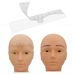 50 autocollants jetables adhésifs pour sourcils, règle de mesure en plastique pour microblading, tatouage, PMU, règle de cartographie des sourcils - Product Image 6