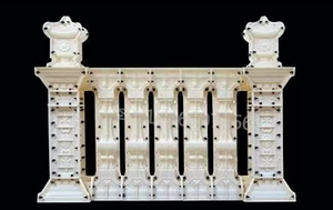 Stampo in Plastica per Ringhiere in <span class=keywords><strong>Cemento</strong></span> Reazone 2022, Nuovo Design per Balaustra a Doppio Arco, Stampaggio in Opera - Product Image 3