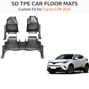 พรมปูพื้นรถยนต์ TPE แบบสั่งทำพิเศษสำหรับ Toyota CHR ปี 2020 |   แผ่นรองพื้นกันน้ำทุกสภาพอากาศ ชุดเต็ม ของแท้จากโรงงาน - Product Image 2