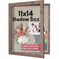 Cadre de présentation Shadow Box 8,5x11 pouces en plexiglas, pour table et mur, avec fond en feutre doux, vente en gros
