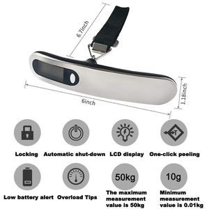 Báscula para Equipaje Colgante de Buena Calidad, Portátil, con Mini Báscula de Bolsillo para Negocios, Báscula Inteligente para Exteriores - Product Image 3