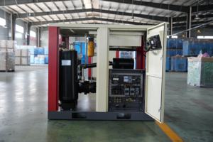 FGMI จีน 7.5KW 10HP เครื่องสกรูแบบติดตั้งอยู่กับที่ ความเร็วคงที่ เงียบ พร้อมมอเตอร์และตลับลูกปืน - Product Image 3