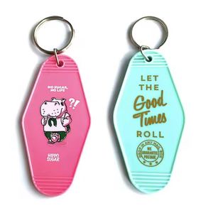 Porte-clés personnalisé avec logo, style vintage classique, enseigne d'hôtel et de motel en acrylique et plastique avec métal en alliage de zinc pour numéros, style anime - Product Image 3